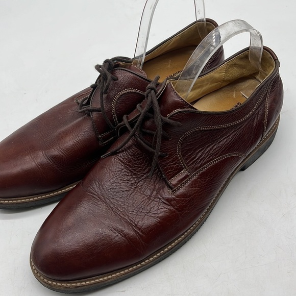 Johnston & Murphy Red Brown Sheepskin Lace Up Oxford Sz 12. MS1976 main image 5